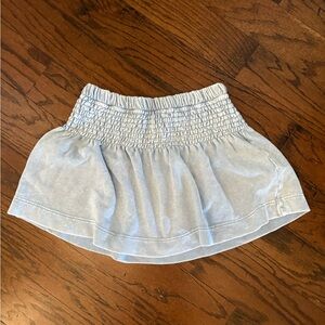 Aerie Soft Blue smocked Skirt